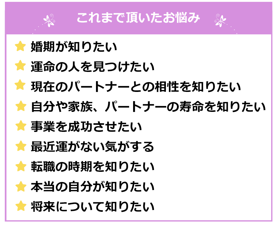 これまでいただいたお悩み